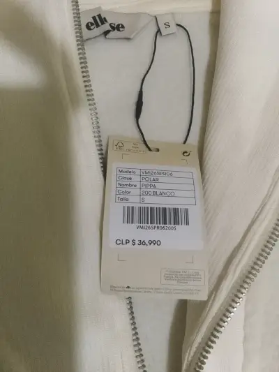 Chaleco sin mangas blanco Ellesse con cierre - miniatura 6