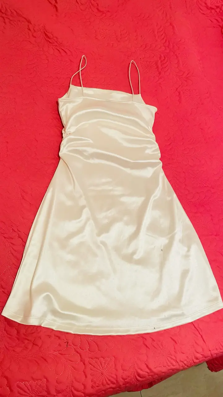 Vestido satinado beige H&M Divided - 2