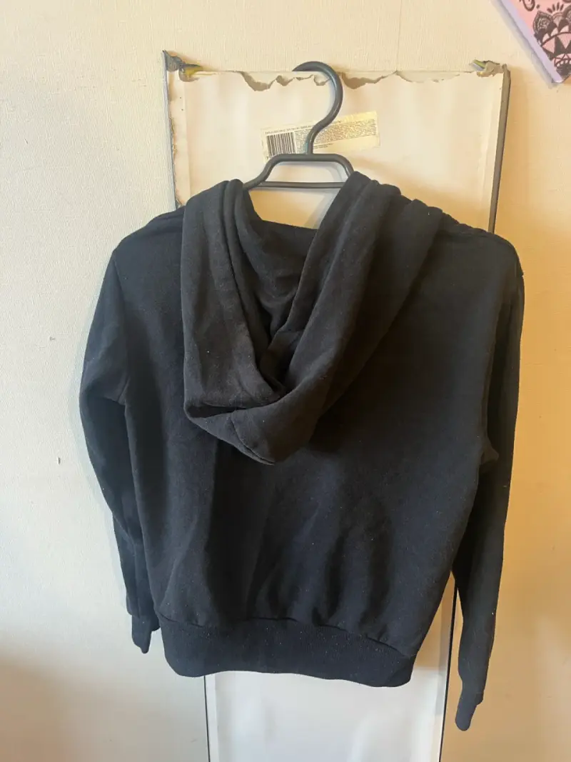 Polerón con capucha negro unisex talla M - 2