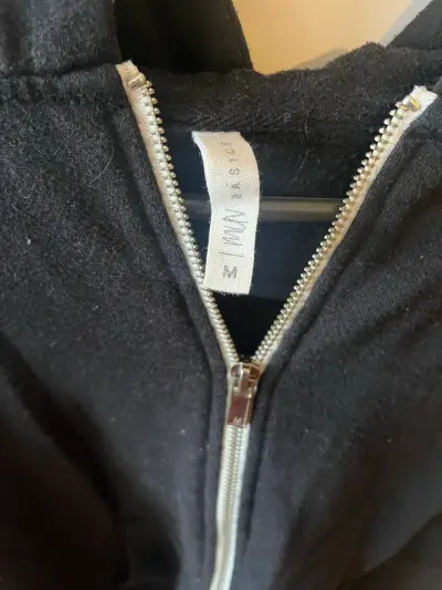 Polerón con capucha negro unisex talla M - miniatura 3