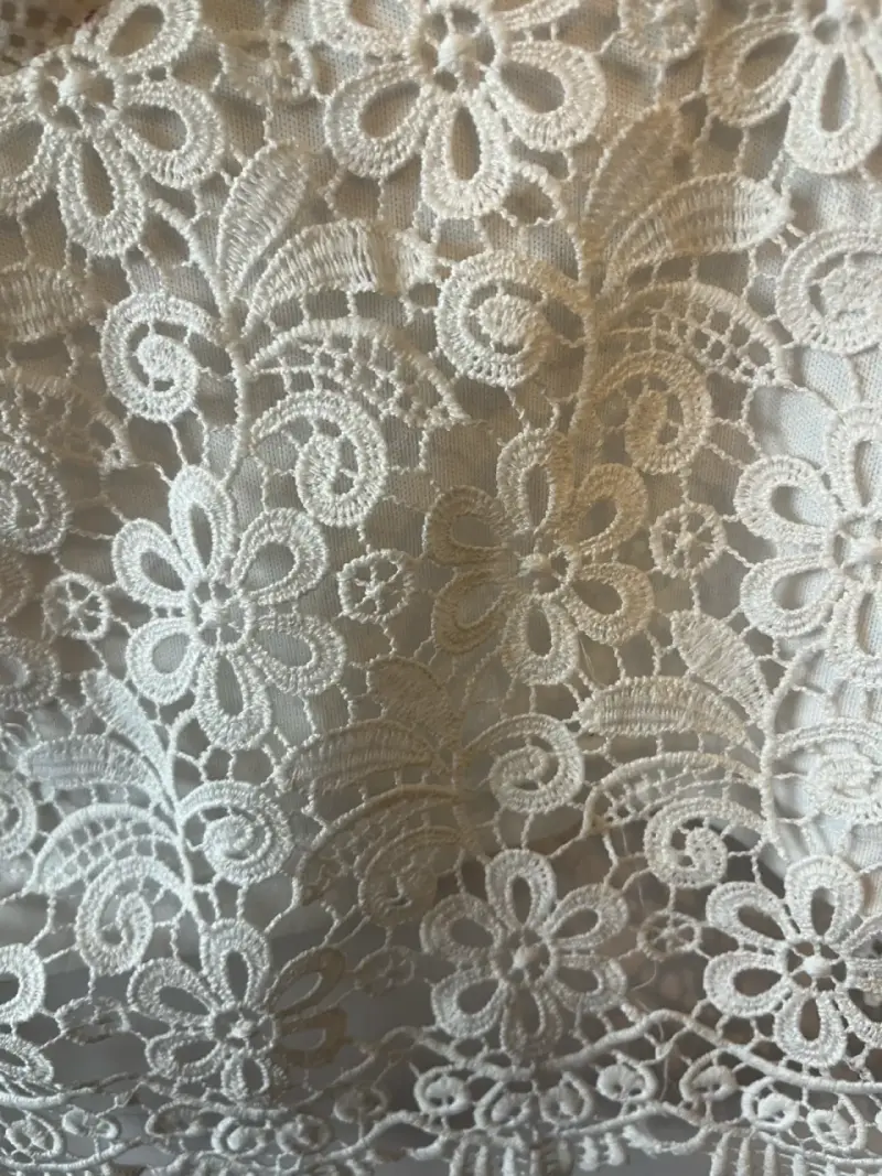 Top de encaje blanco para mujer - 3