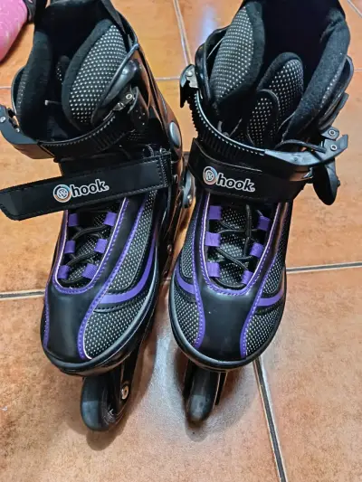 Patines en línea Hook negros y morados - miniatura 1