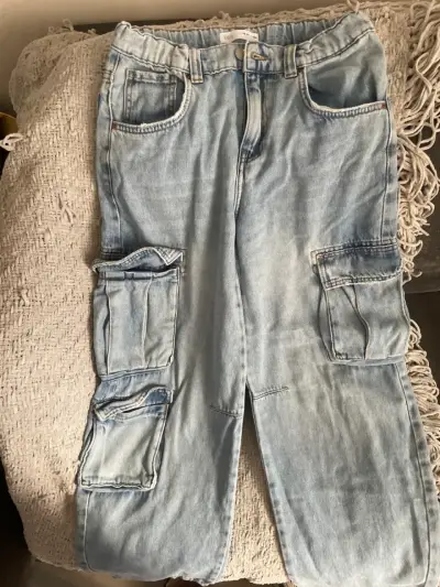 Pantalones cargo de mezclilla para niños talla 14 - miniatura 1