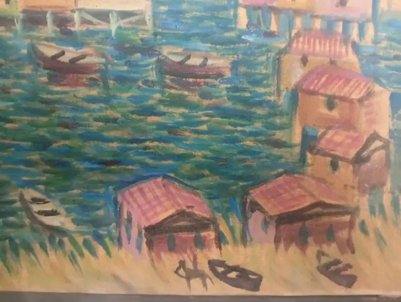 Merino ossandon Pintura Isla De Chiloé 1990 - 2