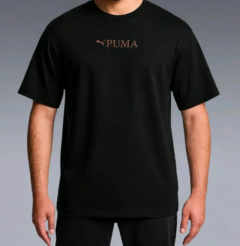Polera Negra Puma con Diseño Estampado - 2