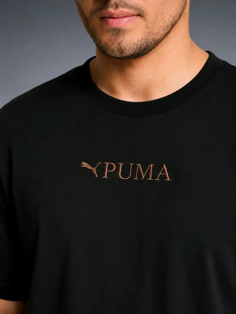Polera Negra Puma con Diseño Estampado - 3
