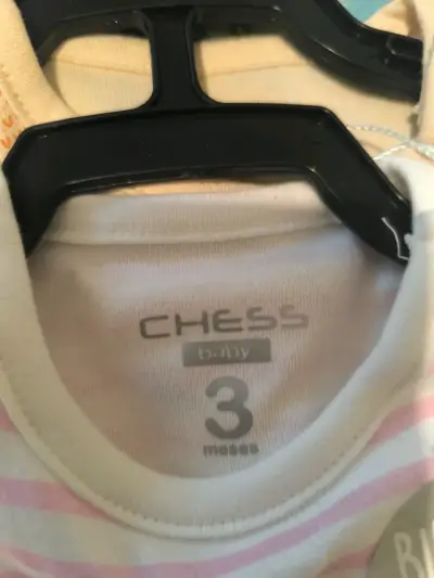 Pack de bodies para bebé Chess Baby 3 meses - miniatura 3