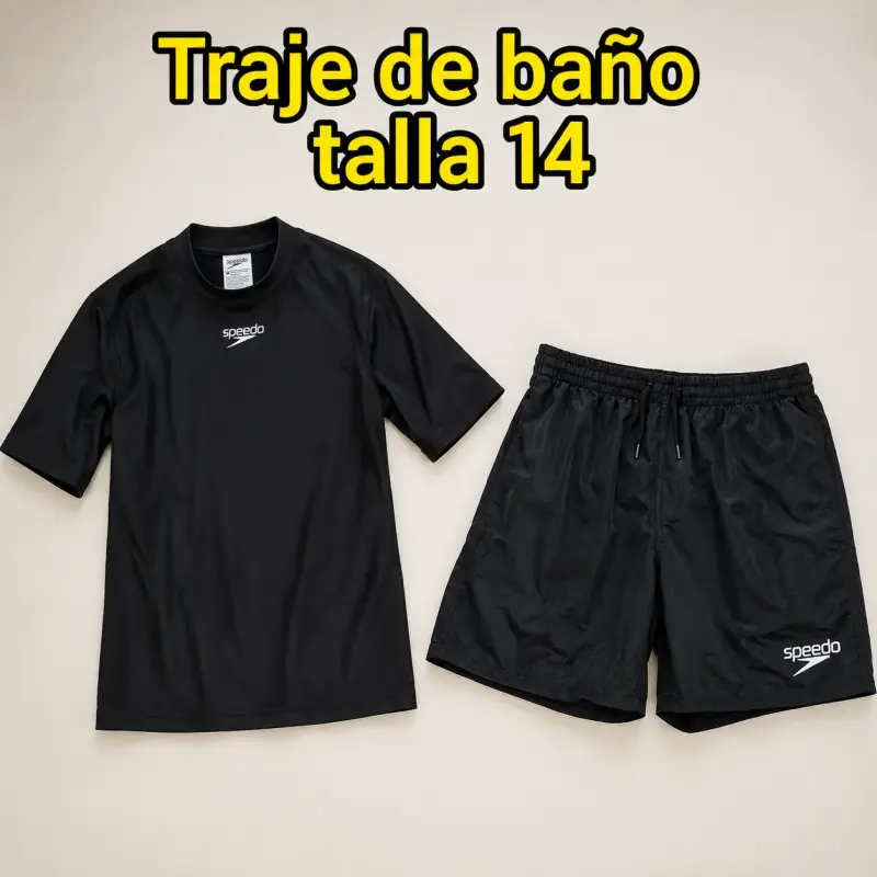 Traje de baño talla 14 negro