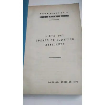 Libro Lista del Cuerpo Diplomático Residente 1970 - miniatura 2