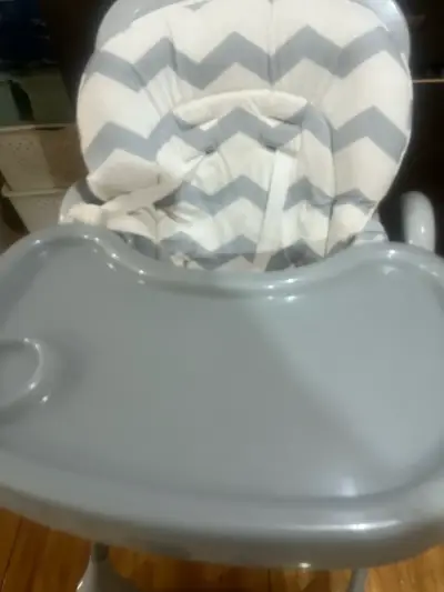 Silla de Comer para Bebé con Bandeja Gris - miniatura 1