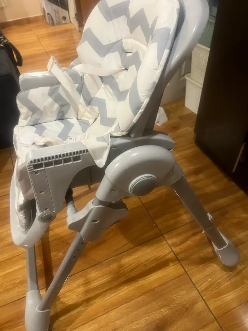Silla de Comer para Bebé con Bandeja Gris - 2