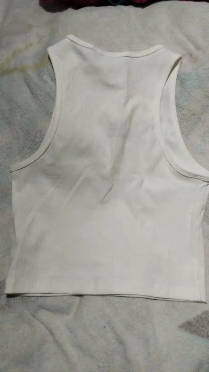 Polera sin mangas blanca Adidas para mujer - 2