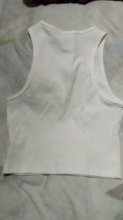Polera sin mangas blanca Adidas para mujer - miniatura 2