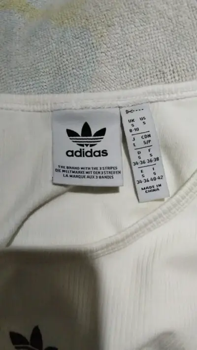 Polera sin mangas blanca Adidas para mujer - miniatura 3