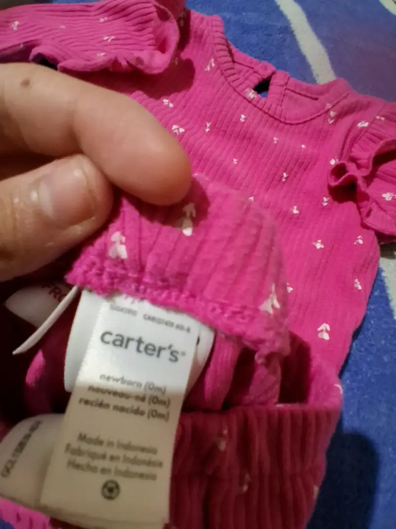 Conjunto de bebé rosado con diseño de oso - 5