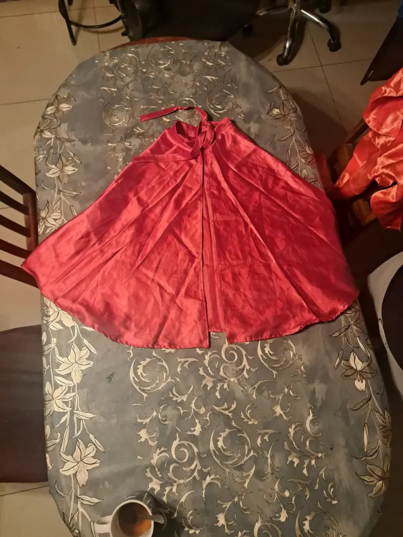 Blusa de satén naranja para mujer - 2