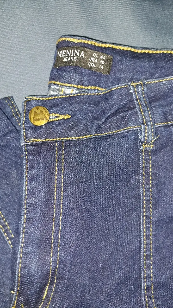 Jeans Menina azul oscuro cargo - 2