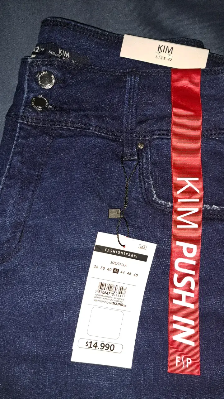 Jeans azul oscuro Kim Push In talla 42 - 2