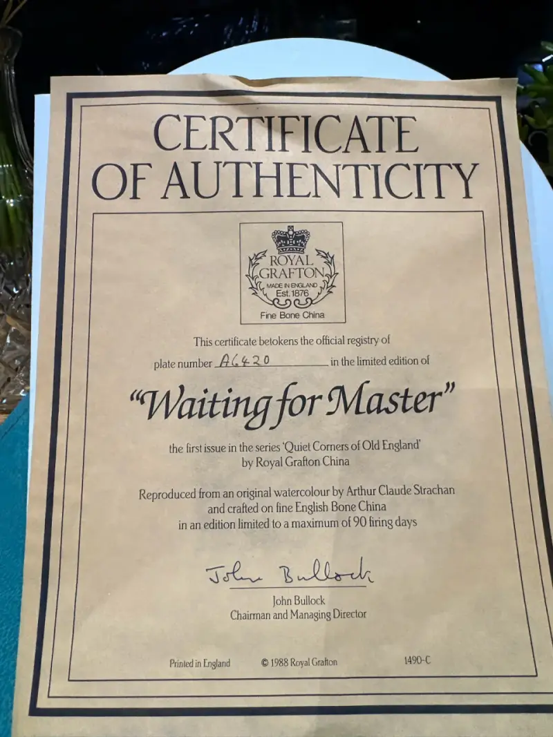Plato decorativo Royal Grafton 'Waiting for Master' - 4