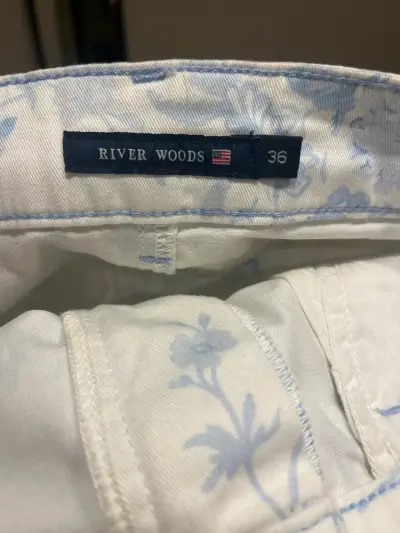 Falda jeans floral blanca y azul River Woods - miniatura 3