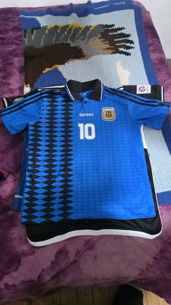 Camiseta retro Maradona Argentina azul - 2