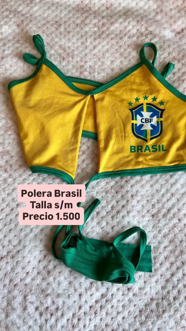 Polera Brasil amarilla y verde CBF