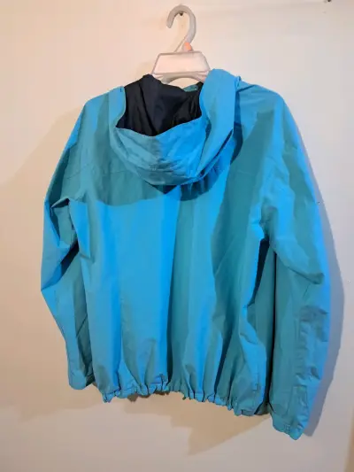 Chaqueta impermeable Columbia azul con capucha - miniatura 2