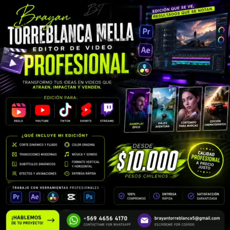 Servicio de edición de video profesional