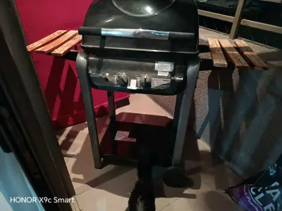 Parrilla a gas Mr. Beef con estantes laterales - miniatura 1