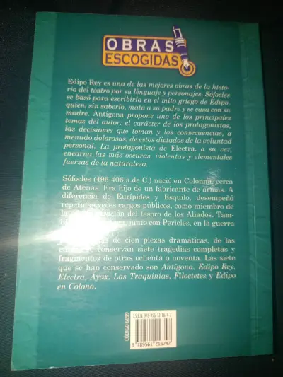 Libro Edipo Rey Antígona Electra Sófocles - miniatura 2