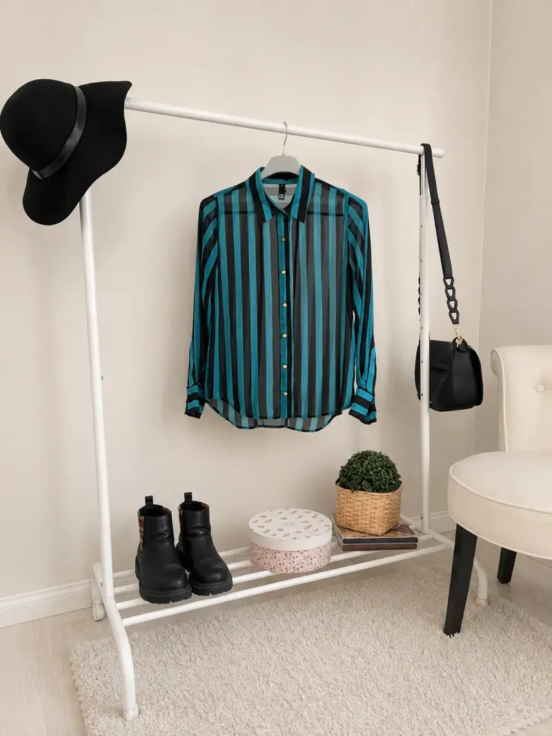 Blusa Rayada Calipso y Negro - 1