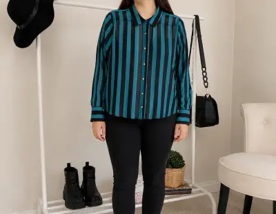 Blusa Rayada Calipso y Negro - miniatura 5
