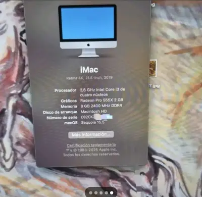 iMac Retina 4K 21.5-inch 2019 con teclado y mouse - miniatura 1