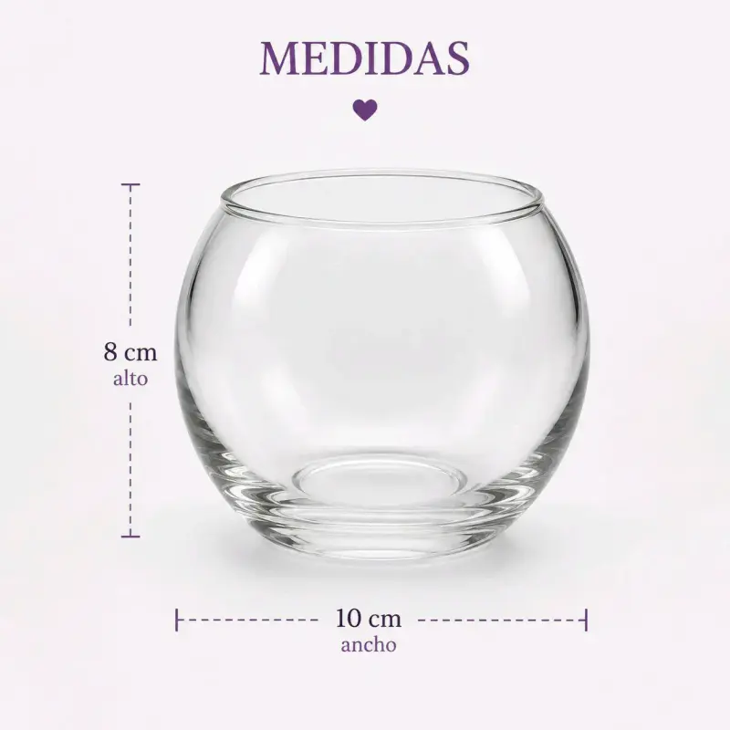 Pack de 2 portavelas de vidrio elegantes - 2
