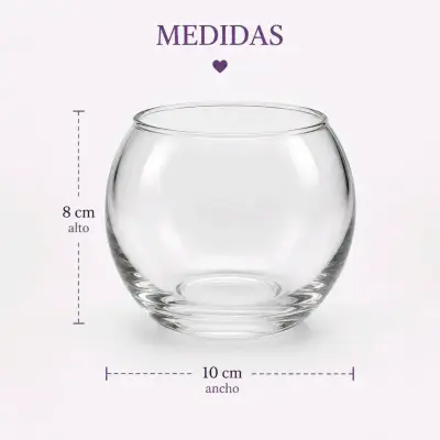 Pack de 2 portavelas de vidrio elegantes - miniatura 2