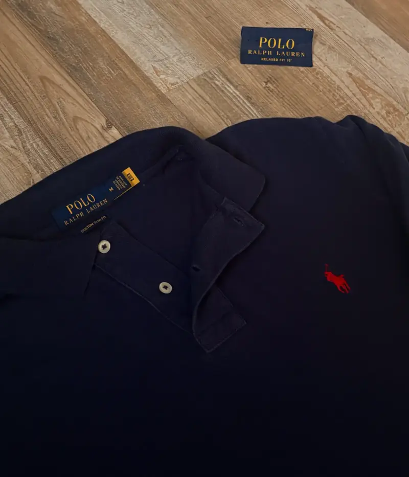 Polo Ralph Lauren Custom Slim Fit Mesh Polo Manga - 1