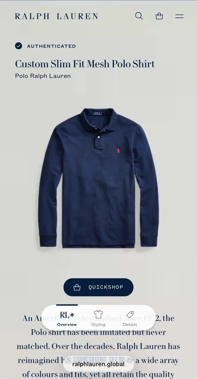 Polo Ralph Lauren Custom Slim Fit Mesh Polo Manga - 6