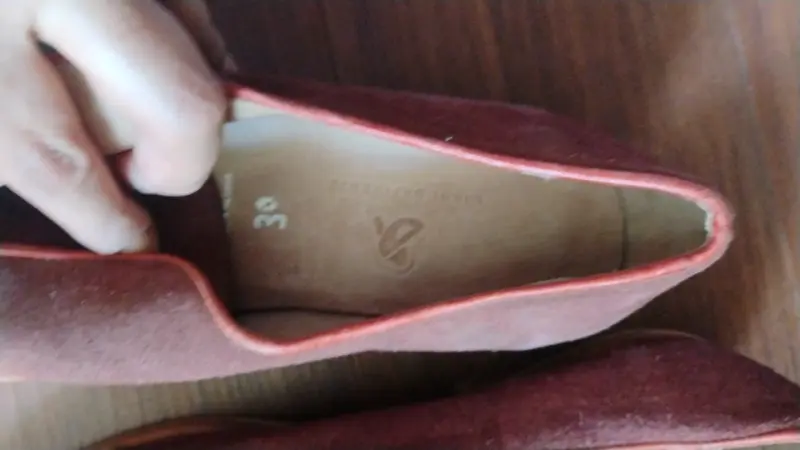 Zapatos de cuero rosados con tacón bajo - 2