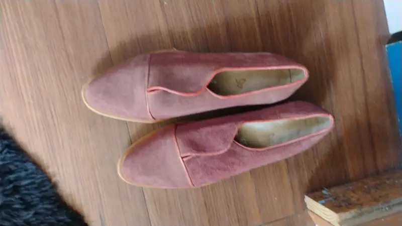 Zapatos de cuero rosados con tacón bajo - 3