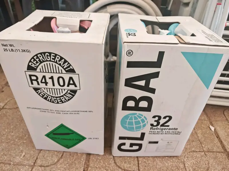Refrigerante R410A y R32 para aire acondicionado