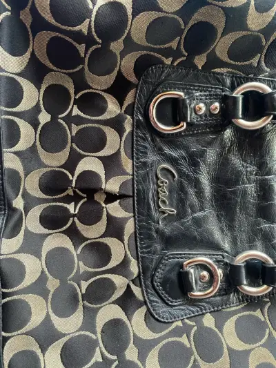 Bolso de mano Coach con diseño monograma - miniatura 4