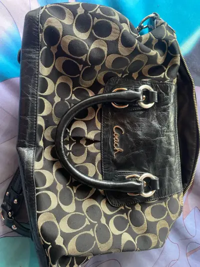 Bolso de mano Coach con diseño monograma - miniatura 5