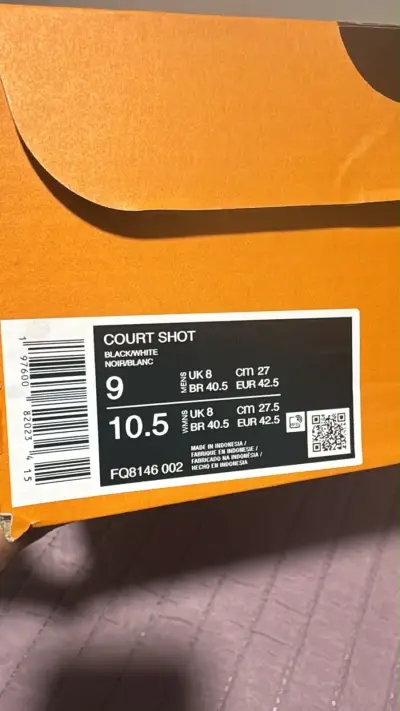 Zapatillas Nike Court Shot negras y blancas - miniatura 3