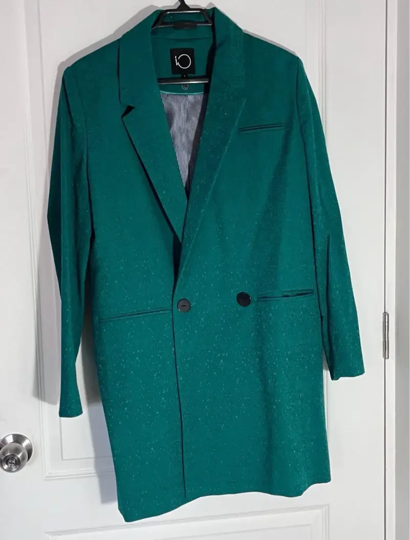 Blazer verde esmeralda para mujer marca IO - 3