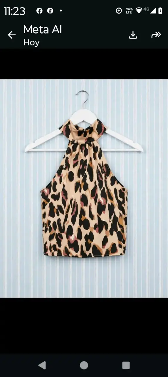 Top sin mangas estampado animal print - 2