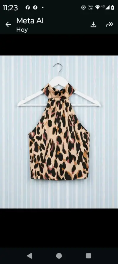 Top sin mangas estampado animal print - miniatura 2