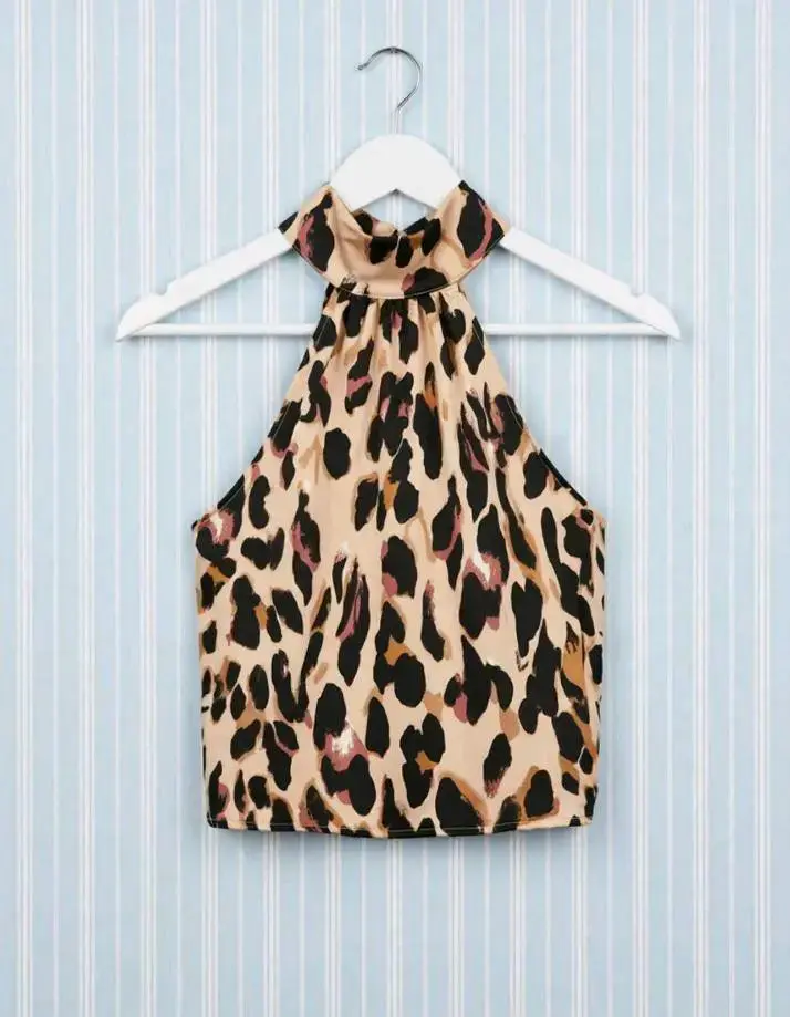 Top sin mangas estampado animal print - 3