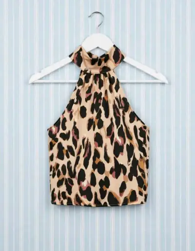 Top sin mangas estampado animal print - miniatura 3