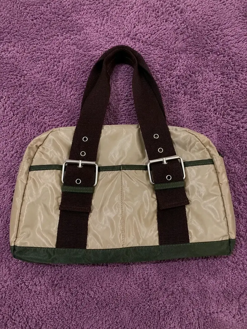 Bolso sporty de mano beige - 1