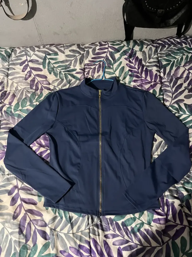 Poleron deportiva azul para mujer - 1